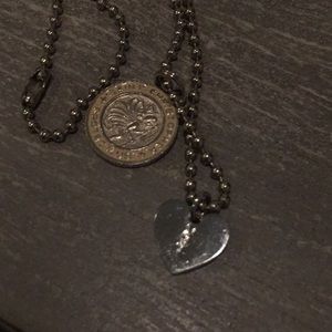 YSL Charm necklace with St. Christopher charm